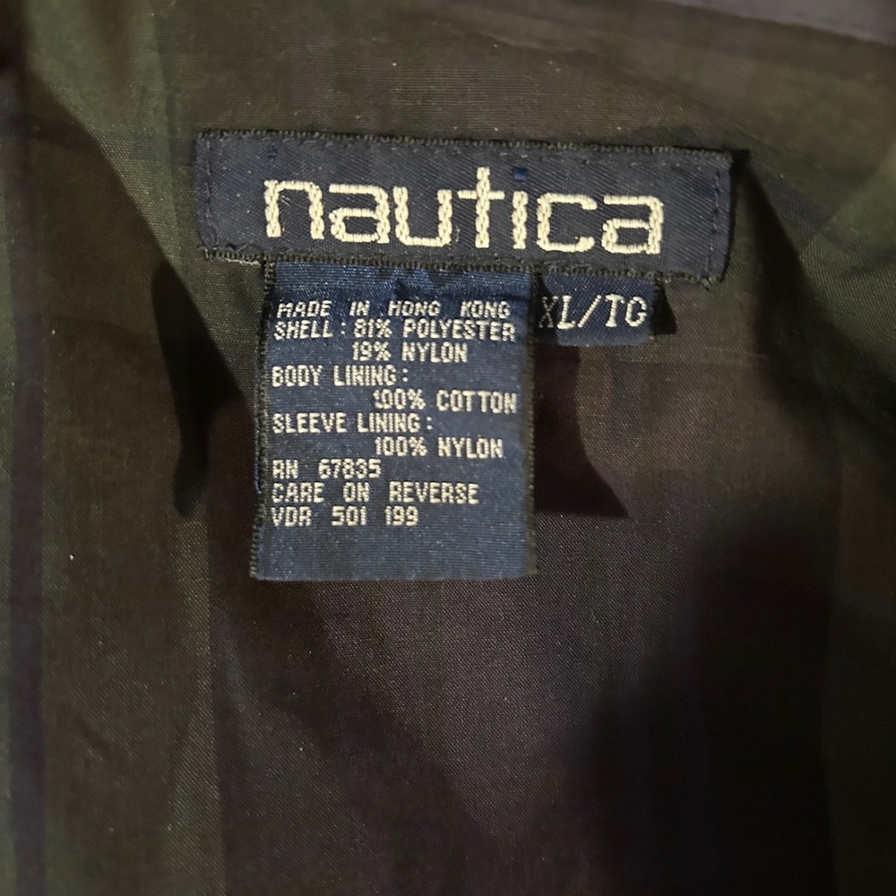 Nautica Men's XL Blue Full Zip/Button Fall/Winter Jacket With 100% Cotton Lining - Picture 2 of 3
